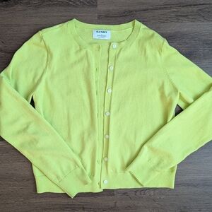 Old Navy Lime Green Cardigan Sweater